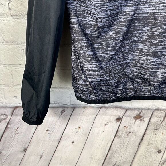 CALLAWAY Mens M Windbreaker Long Sleeve Jacket GRAY BLACK Hooded Zip Golf - Picture 5 of 8